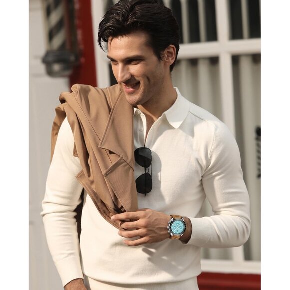 ⚡Watches for Men Analog Quartz Chronograph 30M Waterproof Luminous Elegant Gift - Picture 2 of 10